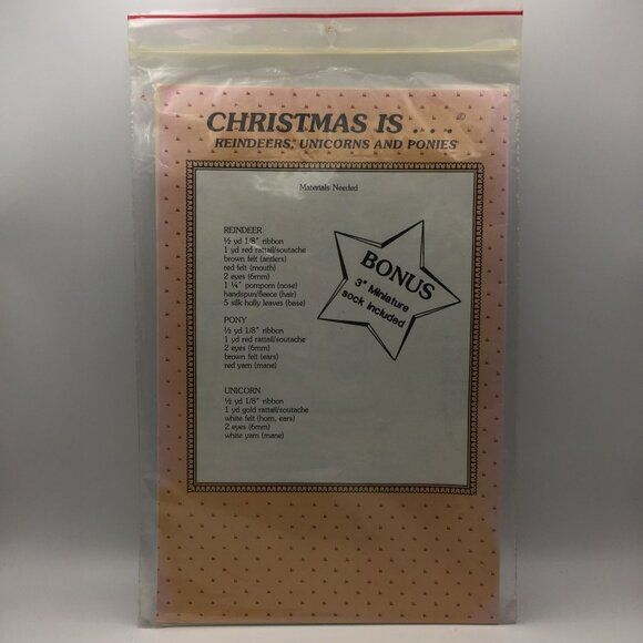 Christmas is Reindeers Unicorns Ponies Anything But Ordinary Craft Without Sock - Picture 3 of 5